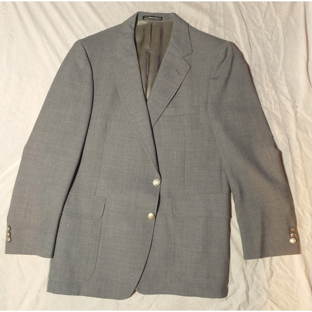 Warren Sewell VTG Blazer Men's 44 Business Jacket Sport Coat Gray Made in USA